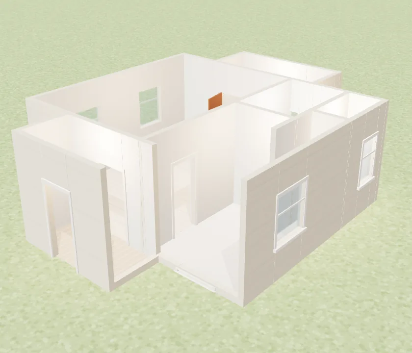 That sketch built as a 3D model